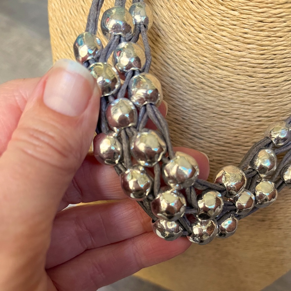 St. Thomas Silver Statement Necklace - image 2